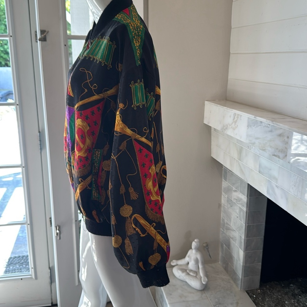 Vintage Satin Baroque Marching Band Print Black M… - image 4